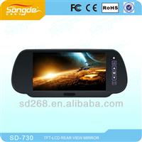 7'' lcd bluetooth rearview mirror with mp3 player