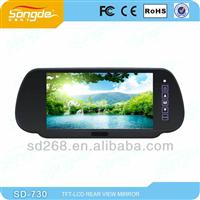 7'' tft lcd rear view mirror with usb and fm and bluetooth