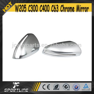 W205 C Class Car Wing Mirror Cover, ABS Matt Silver Full Replacement Cheap Mirror Caps for Mercedes W205 C300 C400 C463 15-16