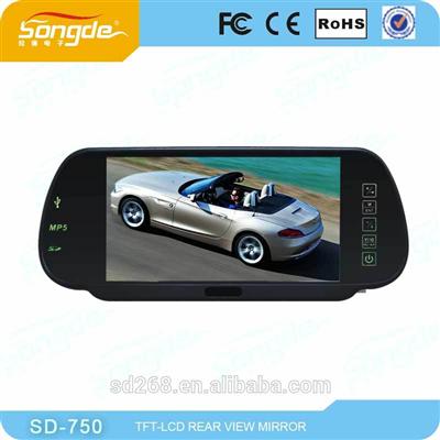 bluetooth mirror with reverse camera and sensors for car