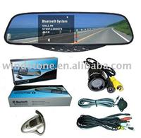 Bluetooth Rearview Mirror Car Kit, Car Rearview Camera Car Bluetooth Kit
