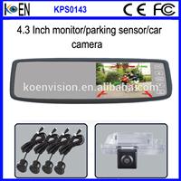 High Quality 4.3 Inch Digital Car Reverse Mirror With Parking Sensors And High Definition Camera