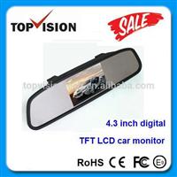 Universal Digital 4.3 Inch TFT-LCD Rear View Mirror Car Monitor