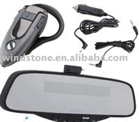 Hands free Rearview Earpiece Bluetooth Kit Car Mirror