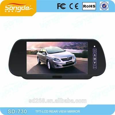 7 inch rear view mirror with gps bluetooth camera