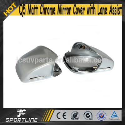 Q5 ABS Alu Matt Silver Car Side Rear Mirror Cover Cap for Audi With Lane Assist