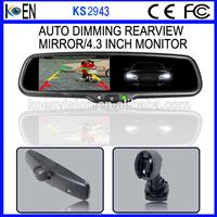 4.3 Inch Car Auto-dimming Inner Rear View Mirror With Light Sensor