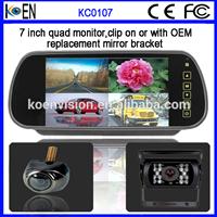 Anti Glare 7 Inch Full Screen TFT LCD Rearview Mirror Car Monitor