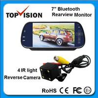 Car rearview system backup monitor with MP5 Bluetooth FM