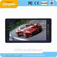 bus exterior rearview mirror with bluetooth compass for 9 inch