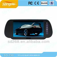 7'' car tft lcd rear view mirror with 1 year warranty