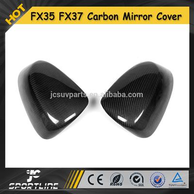 09-13 FX35 FX37 Auto Car Side Mirror Covers, Carbon Fiber Mirror Caps For Infiniti