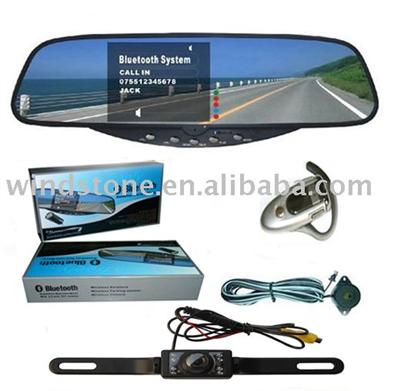 Bluetooth Handsfree Rear View Mirror Car Kit BT-728