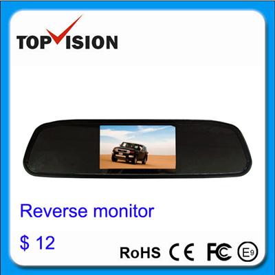 Universal Dual Display Format Digital 4.3 Inch TFT-LCD Rear View Mirror Car Monitor