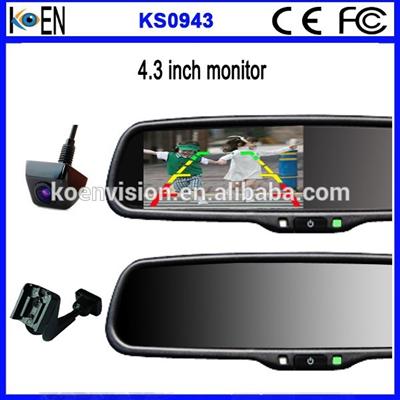 2015 Hot Original 12V 4.3 Inch Monitor Car Rearview Mirror For Tiida