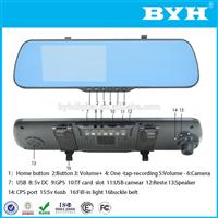 rear view mirror camera with bluetooth gps