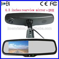 DVR In Rearview Mirror With 4.3 Inch Monitor For OEM Replacement