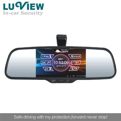 5" Rearview Mirror Monitor with DVR and GPS