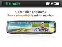 car mirror monitor 4.3" rear view mirror car monitor, 4.3" universal car mirror, clip on type