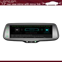 newest wide screen 7 inch rear view mirror with wireless mirror link and auto brightness adjustment