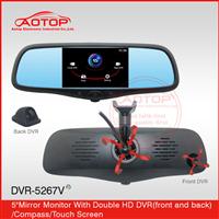 Hot!! Road safety guard dual camera 1080p car rear view mirror dvr