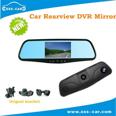 Orignal car dvr rearview reversing mirror built in G-Sensor Motion Dectection