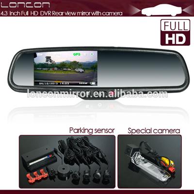 Lonconmirror ultral high brightness adjustment auto mirror with dual ways to record and original bracket