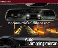 2016 newest AUTO DIMMING mirror monitor with 4.3 inch LCD TFT screen and genuine bracket