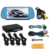 car rear view system with sensor ,7" rear view monitor reverse sensor system