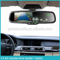 Car interior rear view mirror monitor with digital compass & temperature