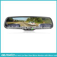 4.3 inch mirror link information synchronization GPS navigation rear view mirror monitor with genuine bracket