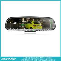 Android Car Rearview Mirror GPS Navigators,bluetooth,dvr recording