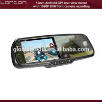 Latest Android rear view mirror monitor with 5 inch TFT LCD monitor and car backup camera