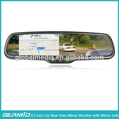 4.3 inch touch screen interior mirror monitor backup camera display