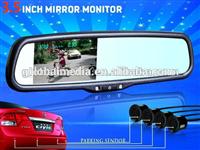 GERMID rear view mirror auto lcd monitor with parking sensors and digital compass