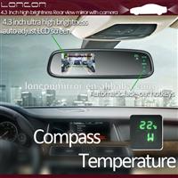 ultral high brightness adjustment car rear view mirror monitor with 4.3 inch LCD monitor
