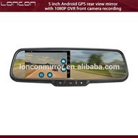 5 inch Android WIFI google store rear view mirror monitor with DVR recorder