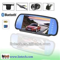 300mm Universal Blue Rear View Mirror Wide Angle Curved Mirror For Car Truck SUV