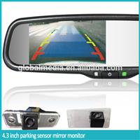 Germid Rear View Mirror Monitor with 4.3 inch auto brightness and car backup camera display