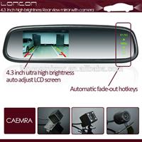 4.3 inch touch screen rear view mirror with high digital car reverse parking camera