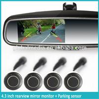 Parking sensors system car digital rear view mirror monitor with high brightness display