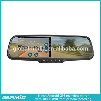 GPS & navigation Android Google store rear view mirror with WIFI Bluetooth DVR recorder