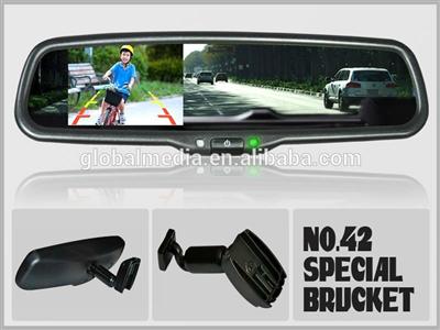GERMID AUTO BRIGHTNESS REAR VIEW MIRROR MONITOR WITH 170 DEGREE BACK UP CAMERA