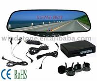 Bluetooth Car Rear View Mirror , Car Bluetooth Mirror with Wireless Parking Sensor BT-628C4