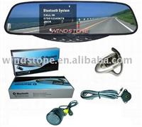 Car Bluetooth Rearview Mirror Kit FM Wireless Earpiece