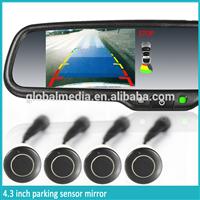 4.3 inch Parking sensor mirror with AUTO DIMMING night glare and temperature sensor