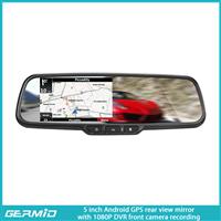5 inch high definition DVR rear view mirror with Android google store and genuine bracket