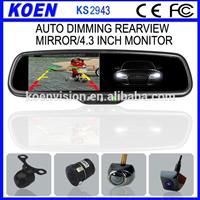 High Quality China Manufacturer 4.3 inch Monitor Auto Dimming Car Rearview Mirror