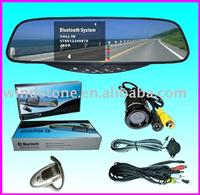 Car Backup Camera with Bluetooth Handsfree and Radio-BT-728SE / Bluetooth Car Mirror Parking Sensor