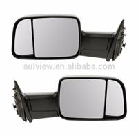 Aulview Side View Tow Mirror Manual Textured Pair Set for 09-12-Ram